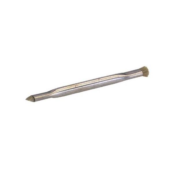 1/2" Flat, Tapered Double-End Applicator Brush, Zinc-Plated Steel Handle, 12 PK